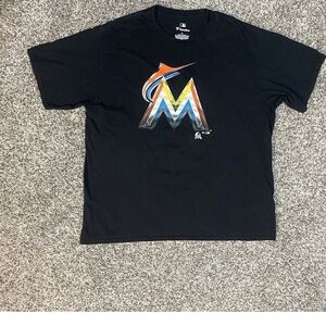 Men's Black Graphic Tee with Colorful Logo